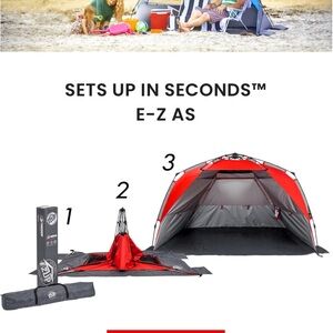 Wedge EZ-Up Red and Gray Pop-Up portable shelter